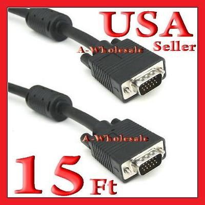 15 Feet SVGA VGA M/M TV Monitor Cable Supports Full HD 1080P (1920 x