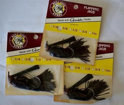 Lot Bull Dog Flipping Jig Lure fishing 1/2 oz Gamakatsu Hook