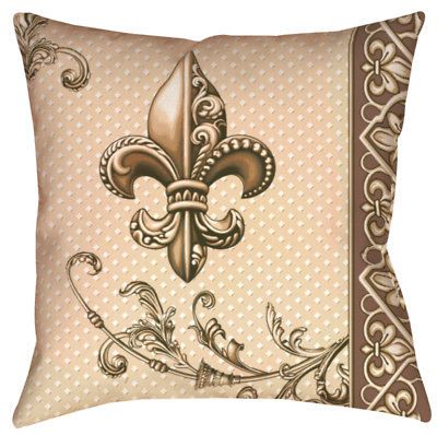 Garden Fleur de Lis 20 Pillow ~ Climaweave Indoor/Outdoor /Fade