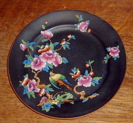 Fieldings England Devonware Victorian Black Lunch Plate SH