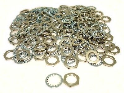 100 Sets) Potentiometer Pot Nuts Washers Guitar Amplifier Ham CB Tube