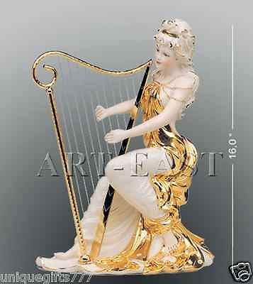  ~Sabadin Vittorio ~STUNNING SCULPTURE~Porc elain Gold Plated 16H