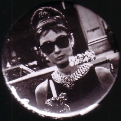 AUDREY HEPBURN 2.25 pocket mirror BREAKFAST AT TIFFANYs 1961 HOLLY