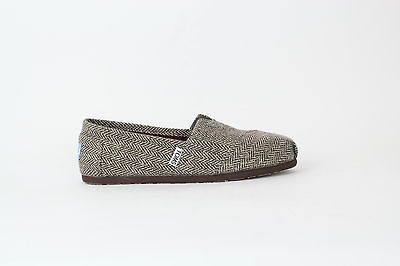 WOMEN TOMS CLASSICS BROWN METALLIC HERRINGBONE