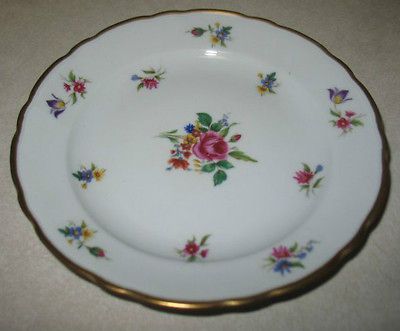 Meissen Gardens Bayreuth China Bread Plate Scalloped Gold Trim EUC 6