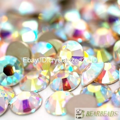 Rhinestones FlatBack Crystal AB No Hotfix  Multiple Size