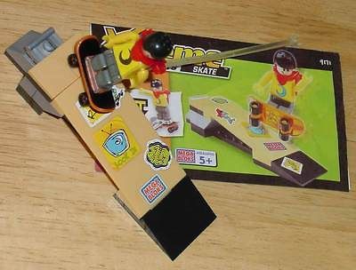 MEGA BLOKS 9171 XTREME SPORTS SKATE SKATEBOARD RAMP WITH INSTRUCTIONS