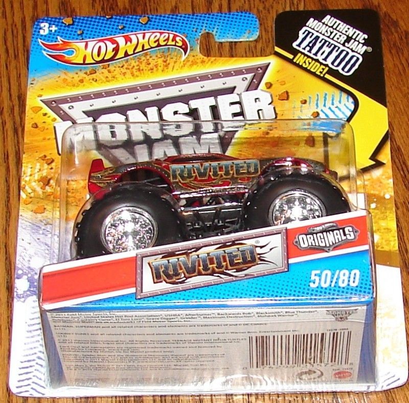 Hot Wheels MONSTER JAM Truck RIVITED #50 NEW w/ Tattoo Die Cast Toy