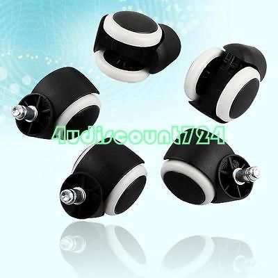 REPLACEMENT OFFICE CHAIR SWIVEL CASTERS RUBBER ROLLING ROLLERS WHEELS