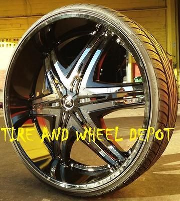 28 INCH DIABLO ELITE B RIMS AND TIRES GRAND MARQUIS EXPLORER CHARGER