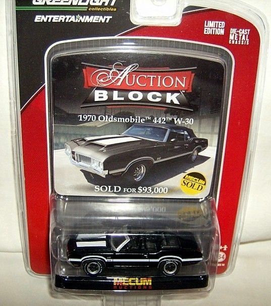 greenlight 1/64 auction 1970 OLDS 442 W 30 CONVERTIBLE