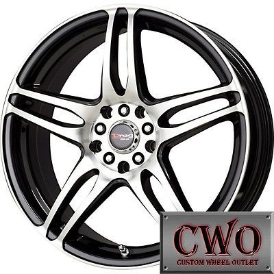 15 Black Drag DR 50 Wheels Rims 4x100/4x114.3 4 Lug Civic Integra