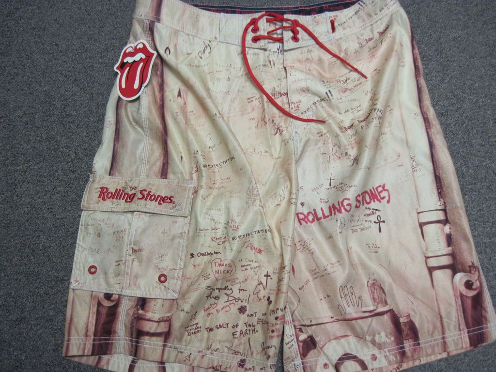 STONES BEGGARS BANQUET BOARD SHORTS PICK SIZE 28 29 30 31 33 34 40 NEW