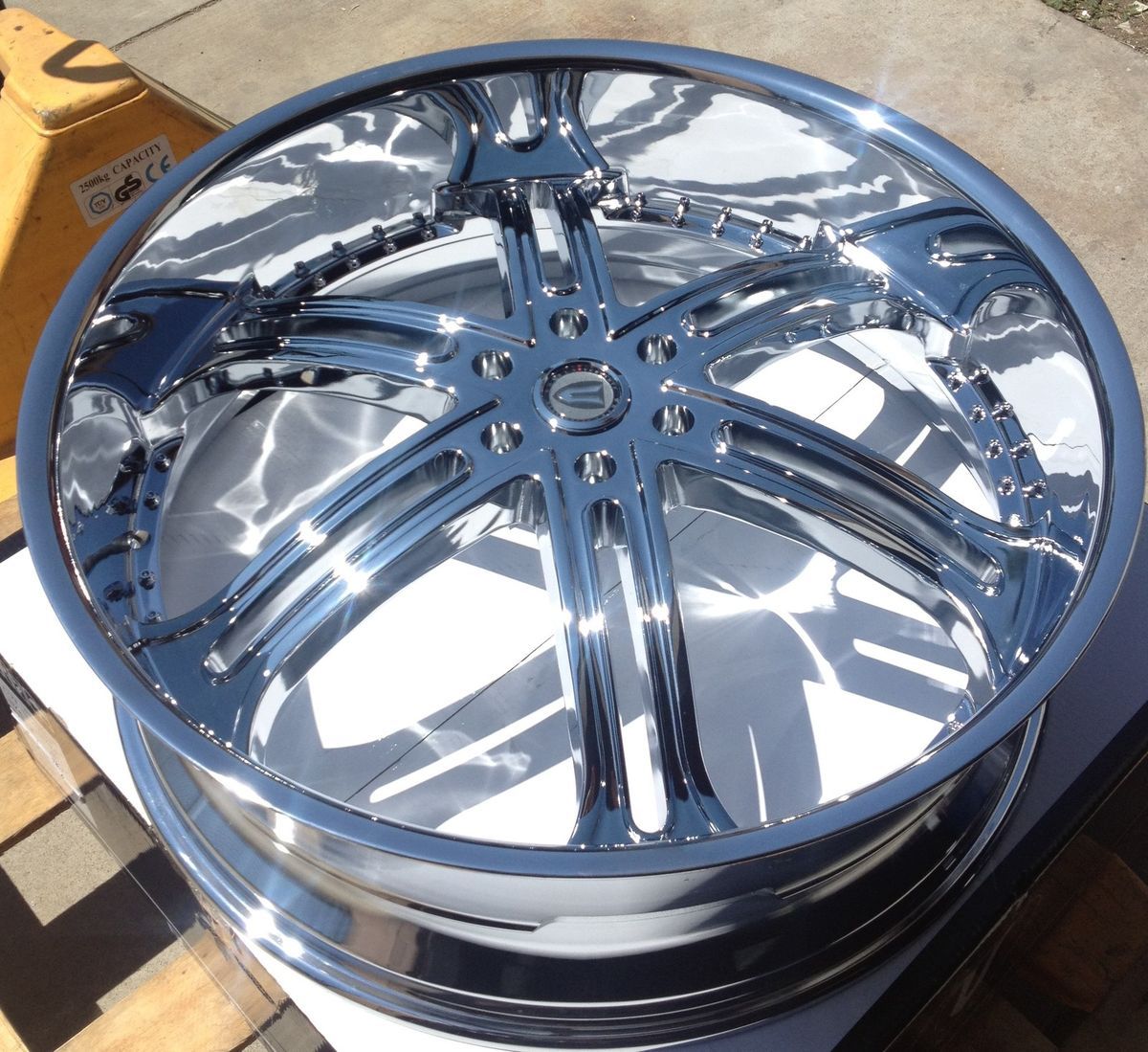  WHEELS RIMS TIRES VW226 6X139 7 CHROME ESCALADE 2007 2008 2009 2010