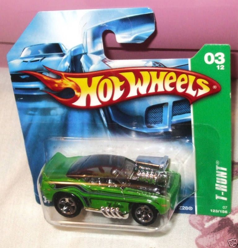 2007 Hot Wheels T Hunt 03 12 Green 69 Camaro Z 28 Short Card