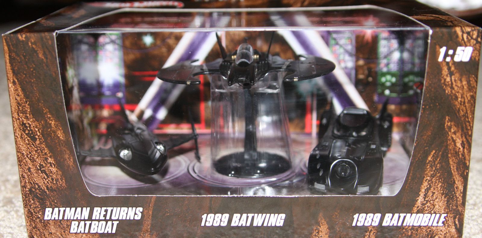 2012 RARE Set of 3 Batman Hot Wheels 1 50 Diecast Cars Batwing Batboat