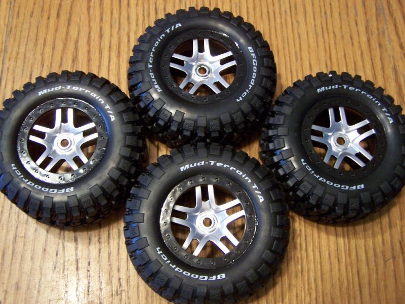 Traxxas 5907 Slayer Pro BF Goodrich Tires 14mm Black Wheels Tire Wheel