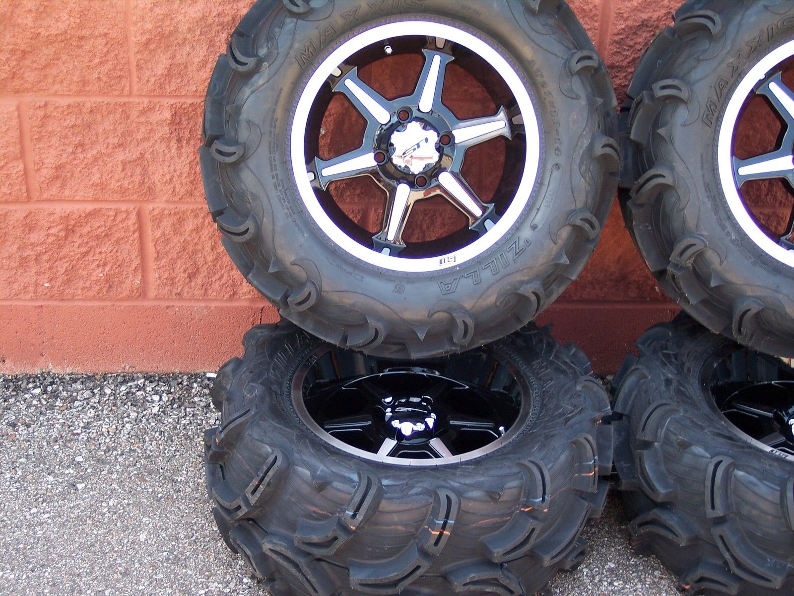 27 Yamaha Grizzly Maxxis Zilla ATV Tire 14 B6 Wheel Kit Complete