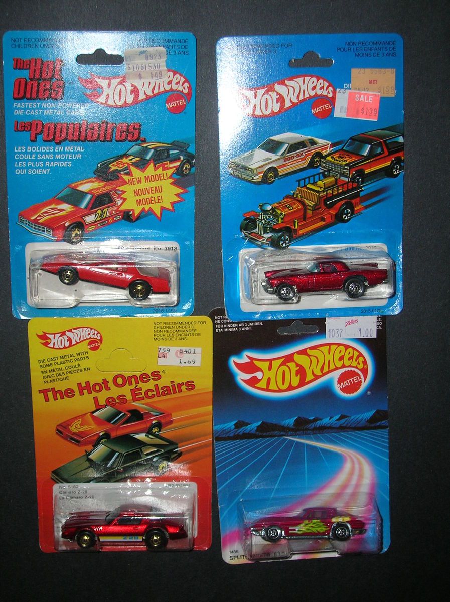 Hot Wheels Lot 1980s Firebird Camaro Z 28 57 T Bird 63 Corvette