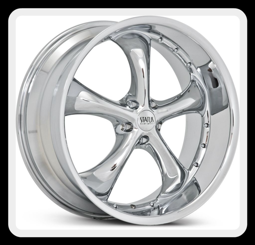  STATUS S818 RETRO CHROME 5X4 5 HIGHLANDER TRIBECA MURANO WHEELS RIMS