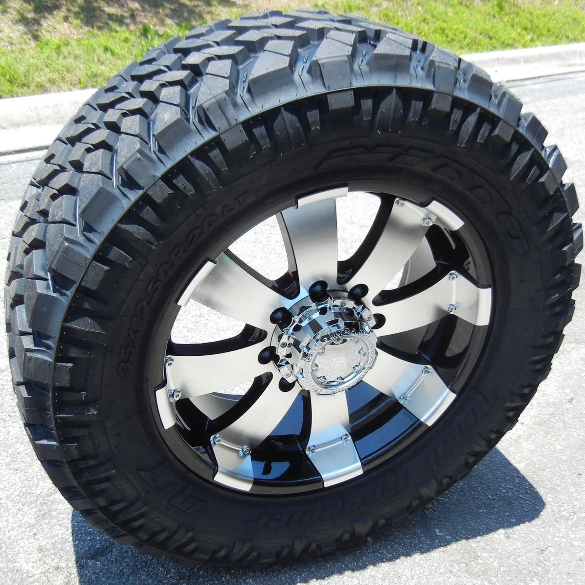 20 Black Ultra Wheels 33 Nitto Trail Tire Chevy Silverado GMC 2500