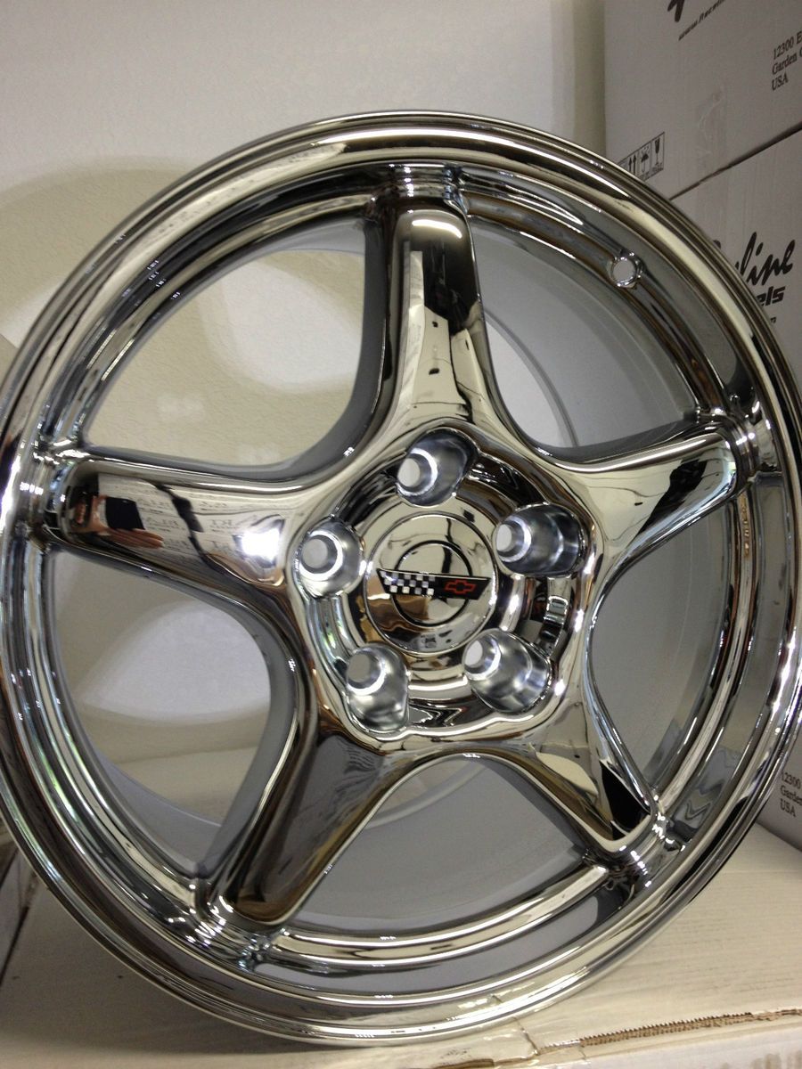 Chrome Chevrolet Corvette C4 ZR1 Factory OE Replica Wheels Rims 17x9 5