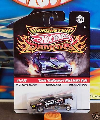 Hotwheels Dragstrip Demons 1 Snake Purdhommes Cuda