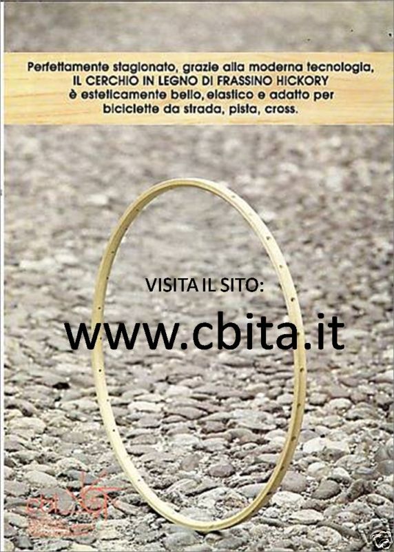 CB Italia Wooden Rims for Race Road and Track Bicycle