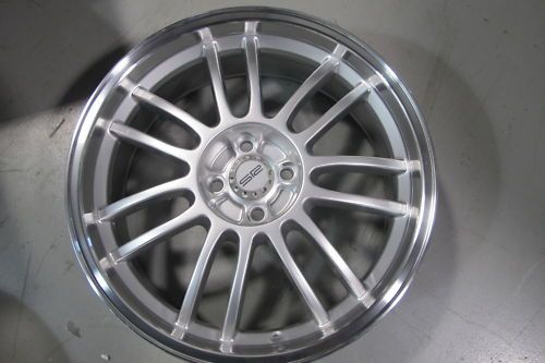 SR Racing SR7 18x7 5 4x100 Silver Single Wheel New