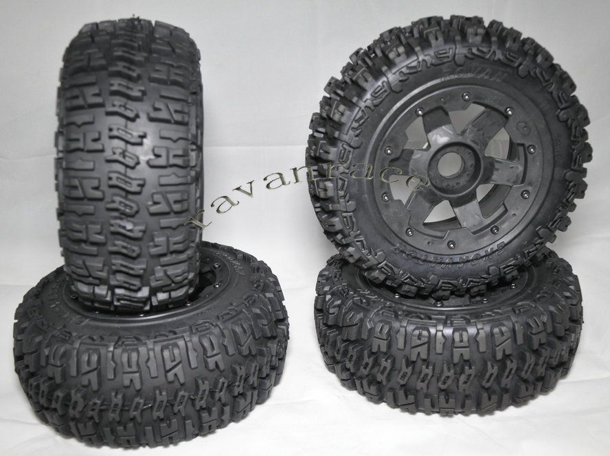 mud off road wheels tires tyre FOR HPI KM ROVAN 1 5 baja 5T 5SC 4pcs