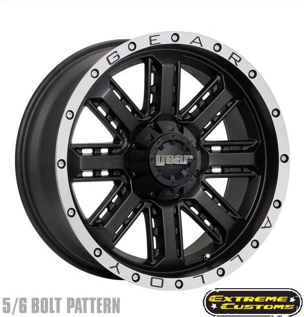 723MB Nitro Black Machined 5 6 8 Lugs Wheels Rims Free Lugs