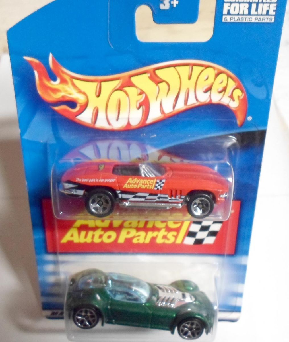 Hot Wheels Exclusive 2002 65 Corvette Advance Auto Parts 2 Pack