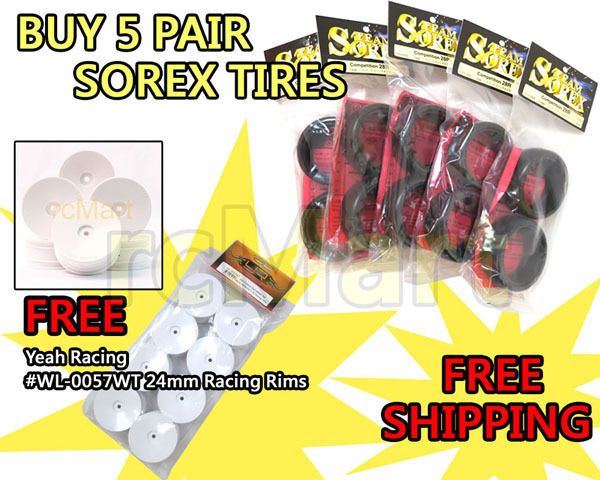 Competition Tires 5pair Free yr Rims 8 Pcs 1 10 RC Car Co 28R