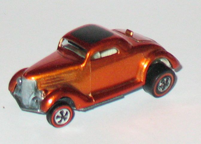 1969 Hot Wheels Redline Classic 36 Ford Coupe Orange Near Mint w Badge