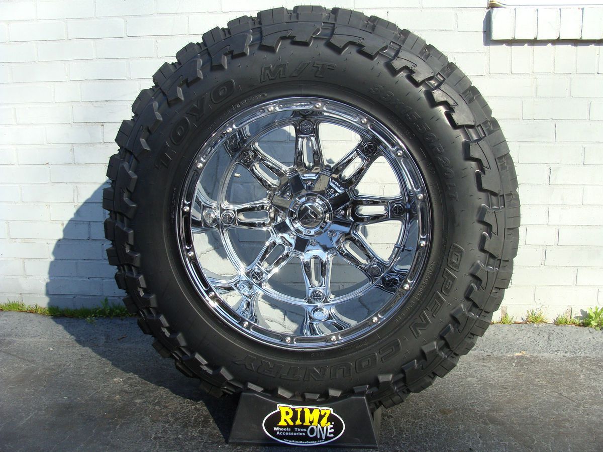 20 20x12 Fuel Off Road Hostage Chrome Toyo MT 33x12 50R20 33