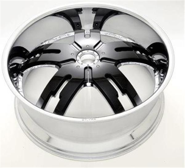 20 Chrome Wheels Rims Tires Package Gloss Black Inserts Starr 958 FWD