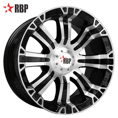 20 RBP 94R Wheel Set Black Machined 20x9 Offroad Rims