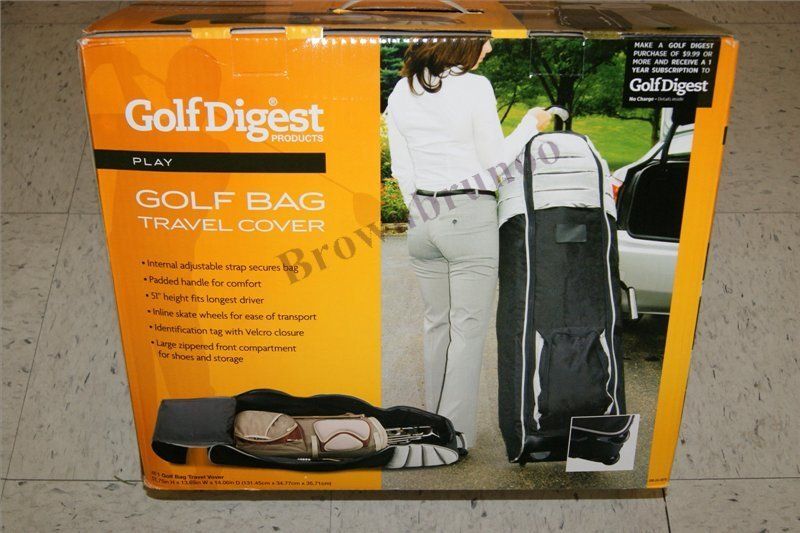 Golfdigest Golf Bag Travel Cover Wheels w 1 Year Golfdigest