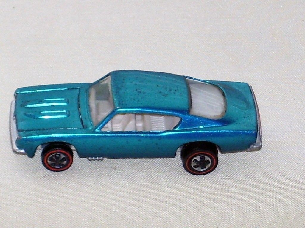 1968 Mattel Hot Wheels Redline Custom Barracuda   Aqua   U.S. Casting
