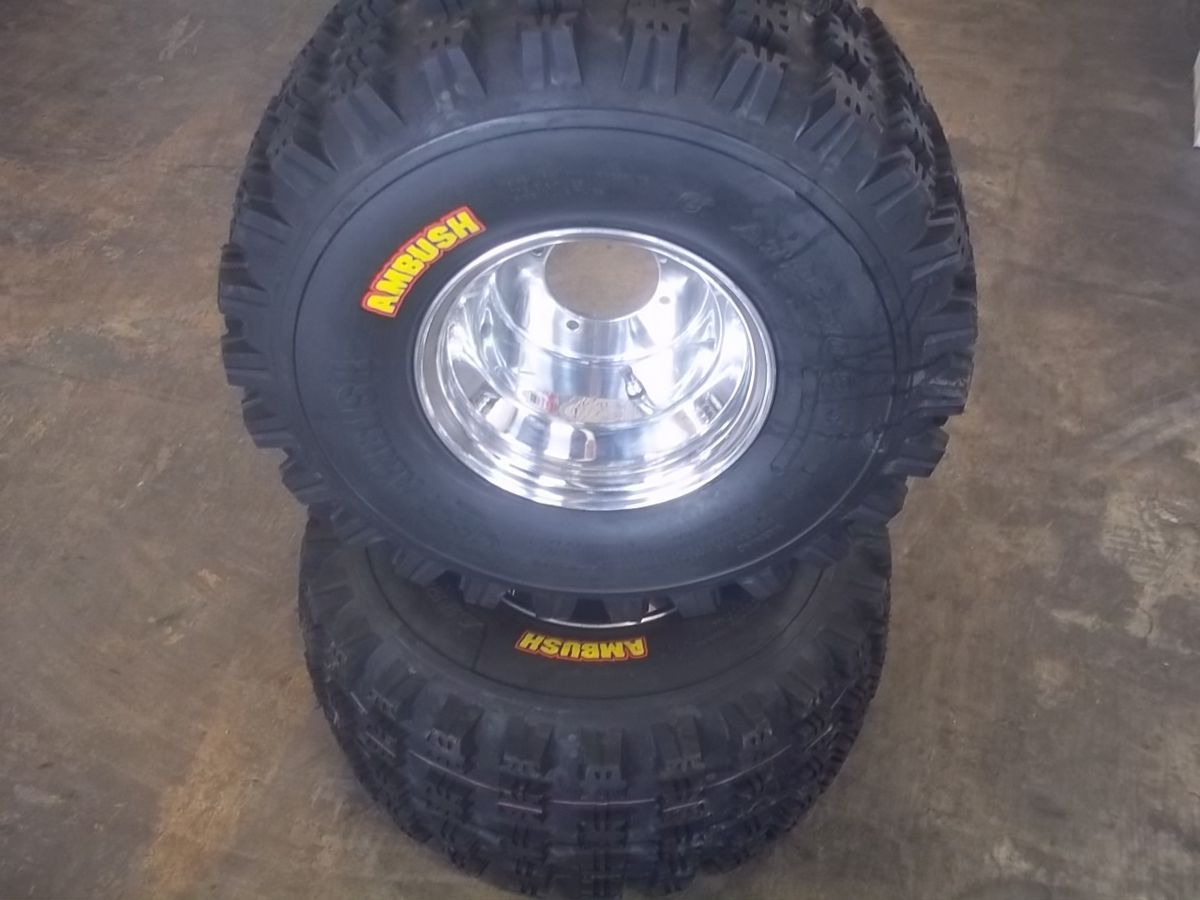  LTZ400 LTZ 400 REAR TIRES AND WHEELS 20x10 9 4 110 9X8 CST AMBUSH