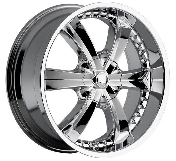 22 inch Cattivo 726 Chrome Wheels Rims 5x5 5 5x139 7