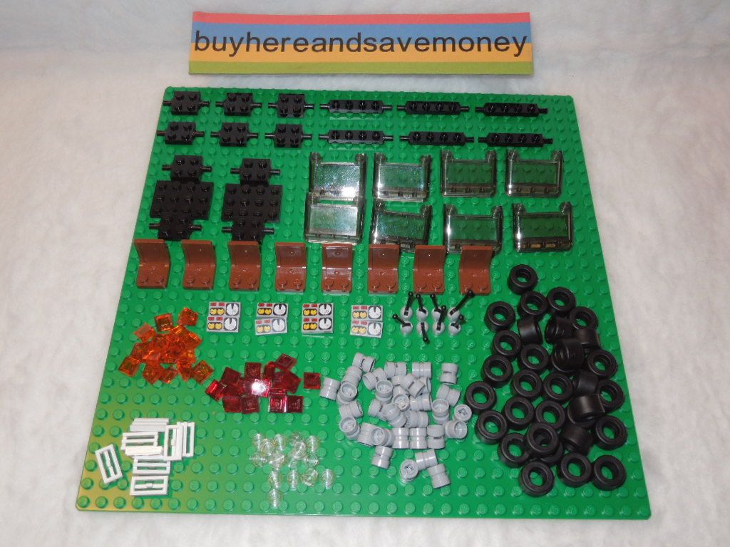 lego bulk lot tires wheels rims axels windshields gauges translucents