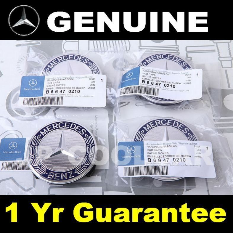 X4 Genuine Mercedes Benz Wheel Center Caps C Class W204 W203 W202 C55