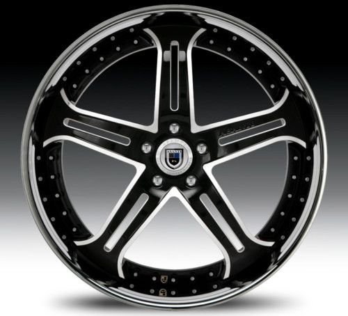 22 asanti AF167 Black Chrome Wheels Rims 2 Piece Tone