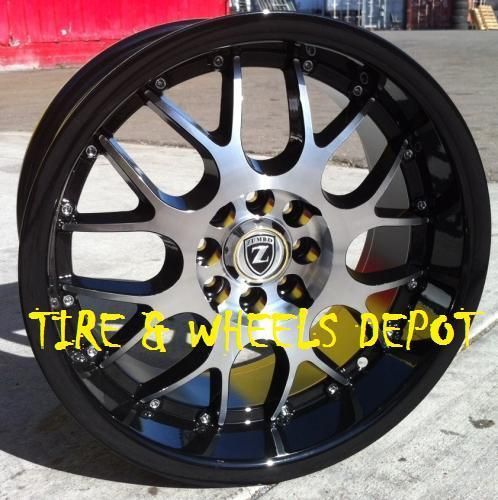 16 INCH YL094B BLCK/MACHIN RIMS AND TIRES 4X100 ACCORD CIVIC FIT