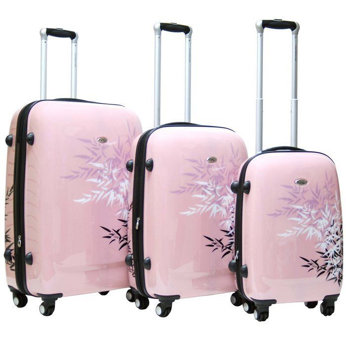 3pc 4WD Rolling Luggage Set 360° TSA Travel Spinner Wheeled Suitcase